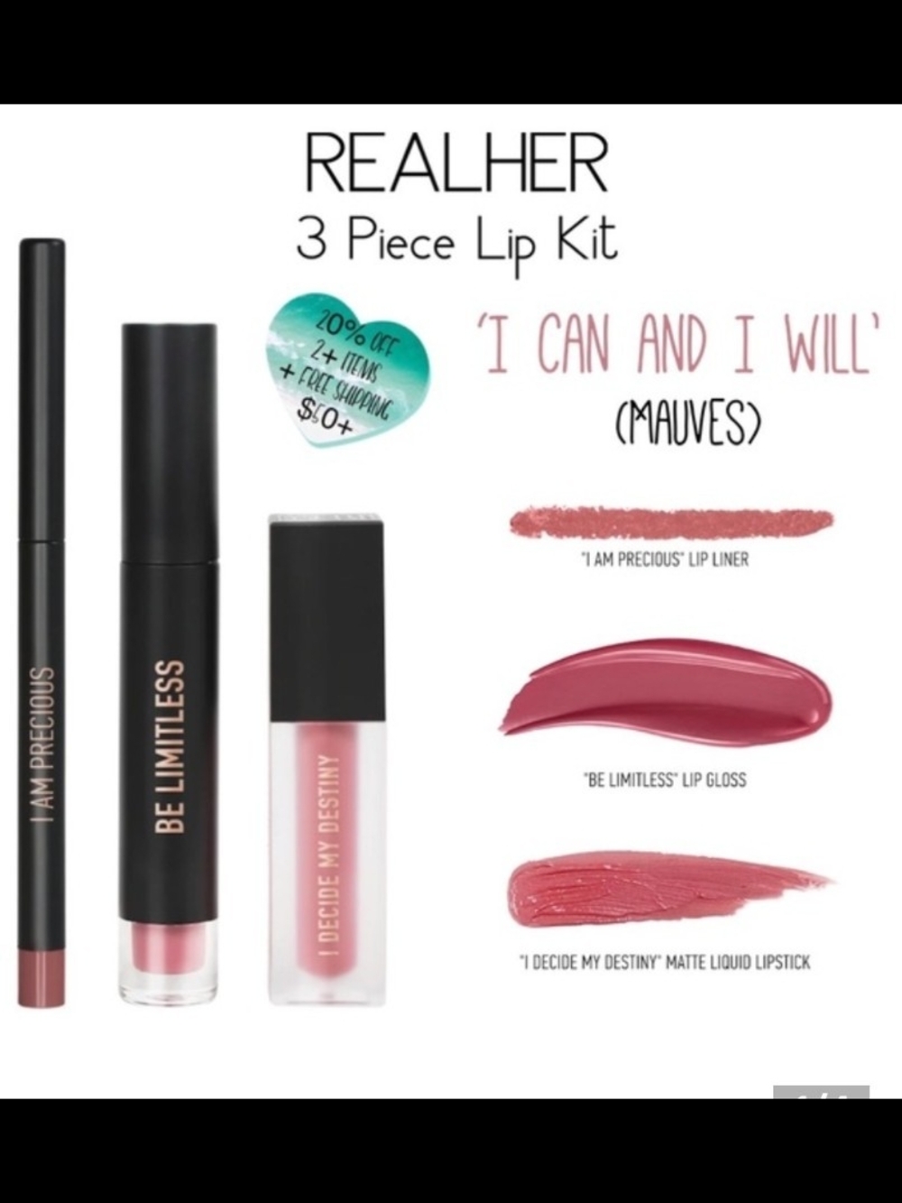 RealHer I CAN & I WILL Lip Trio - Picture 5 of 5